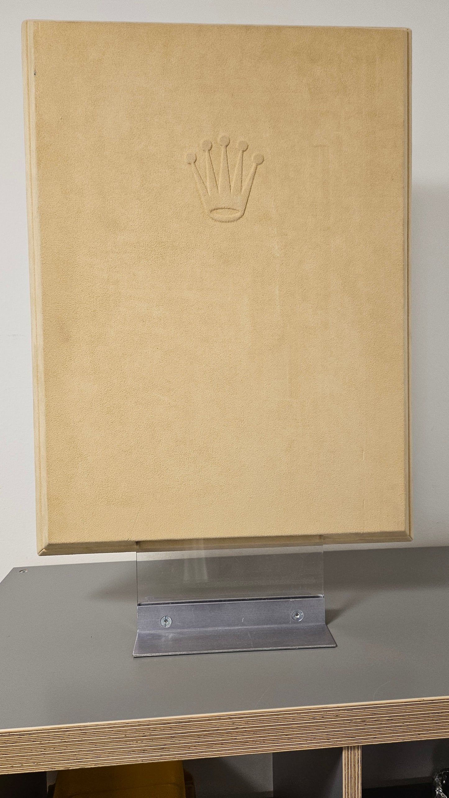 Rolex Display Schaufenster Aufsteller Werbeschild + 2 Präsentationstabletts