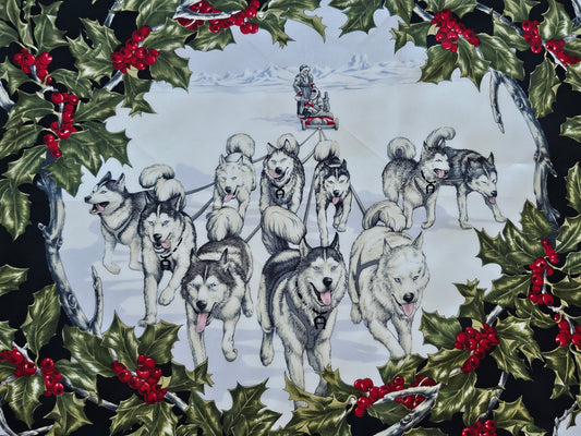 Aigner Seidentuch "Husky" schwarz/weiß 87x87 cm