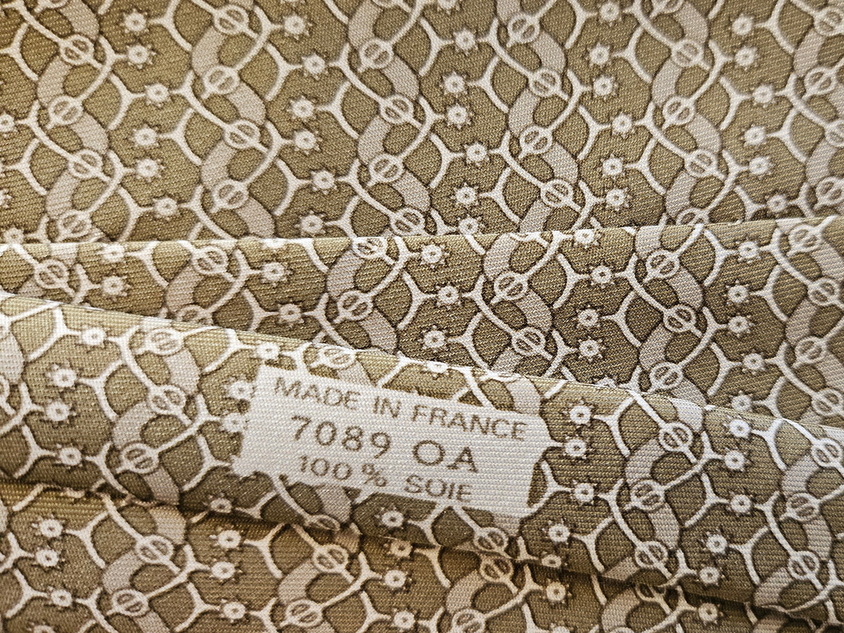 Krawatte Hermès Beige Reine Seide