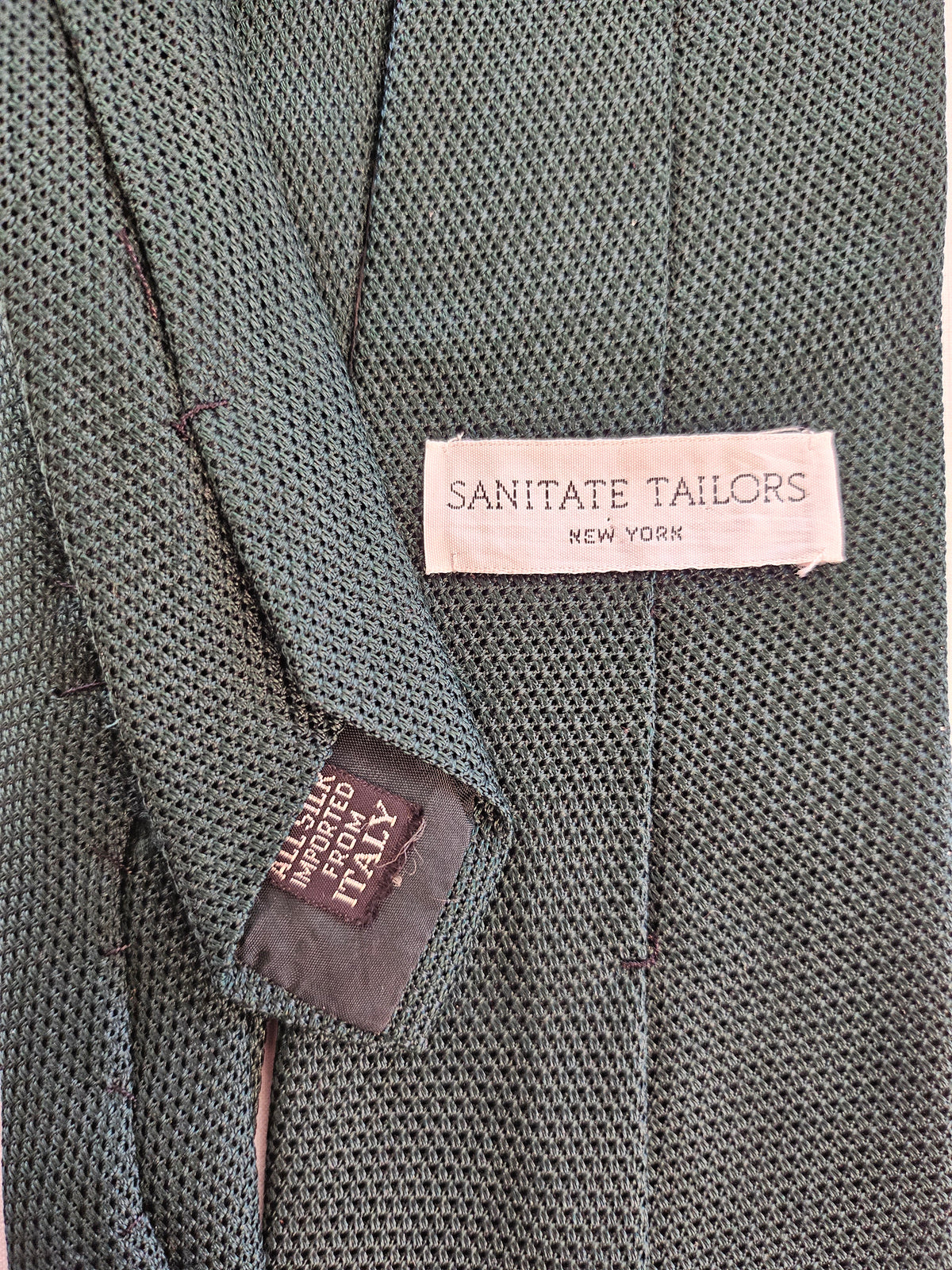 Krawatte Sanitate Tailors Dunkelgrün mit Struktur Reine Seide