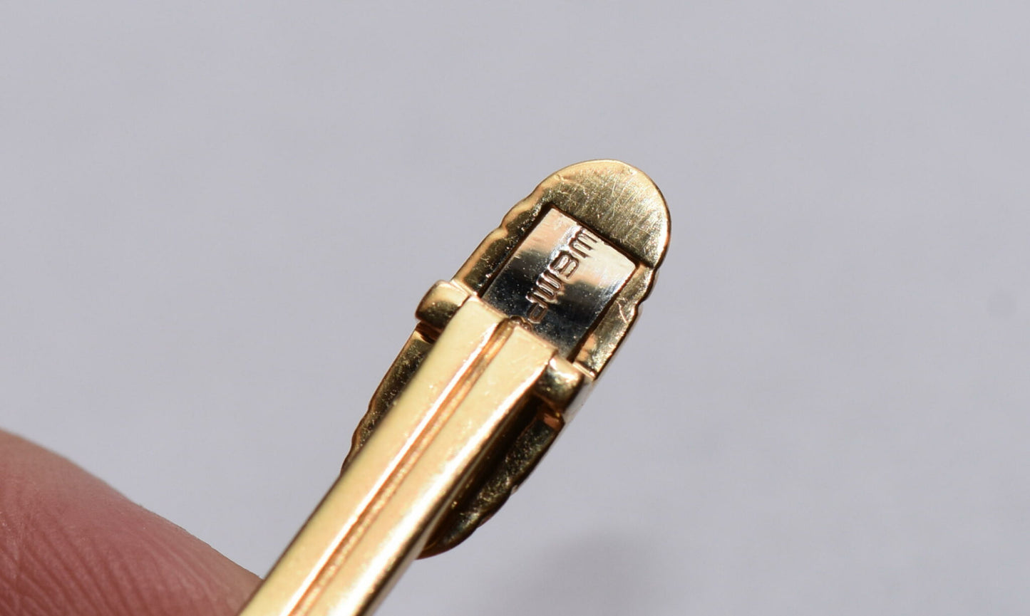 Wempe Brillant Manschettenknöpfe aus 750er Gold Onyx Brillanten