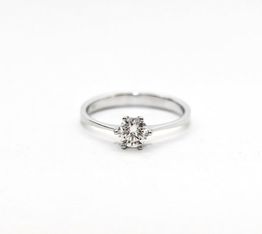 Brillant 750er Gold Damen Solitär Ring für Ehe oder Verlobung 0,62ct Brillantring