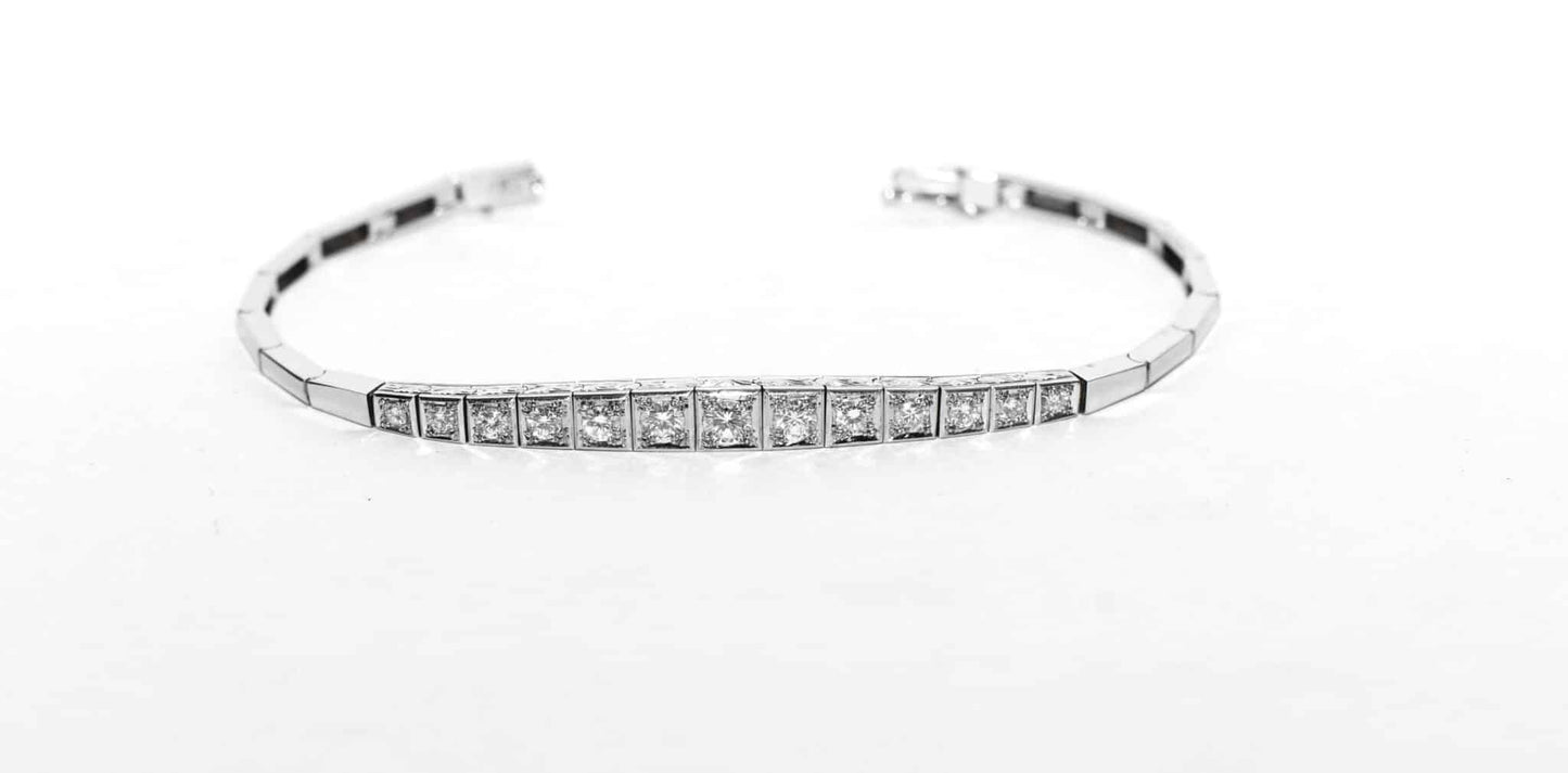 Antikes 1,90ct Brillant Gold Luxus Armband VVSI/TW
