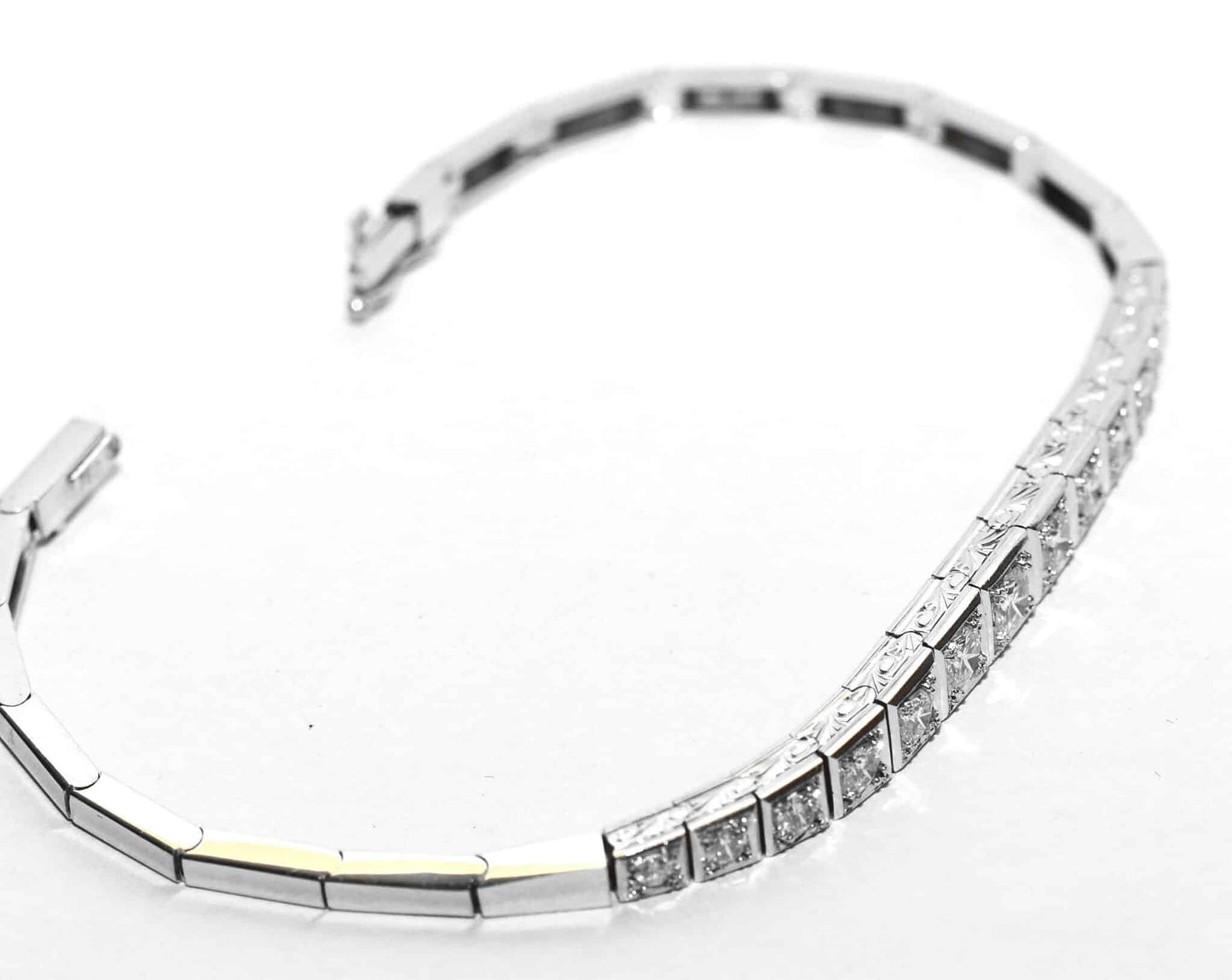 Antikes 1,90ct Brillant Gold Luxus Armband VVSI/TW