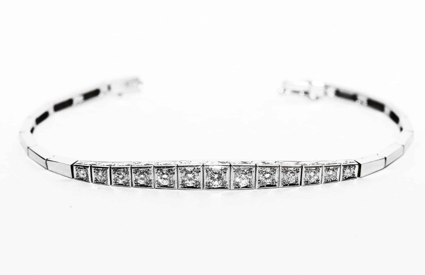 Antikes 1,90ct Brillant Gold Luxus Armband VVSI/TW