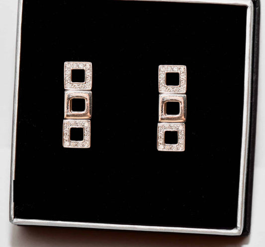 extravagante 0,50cr Brillant 585er Gold Ohrringe Schmuck Set