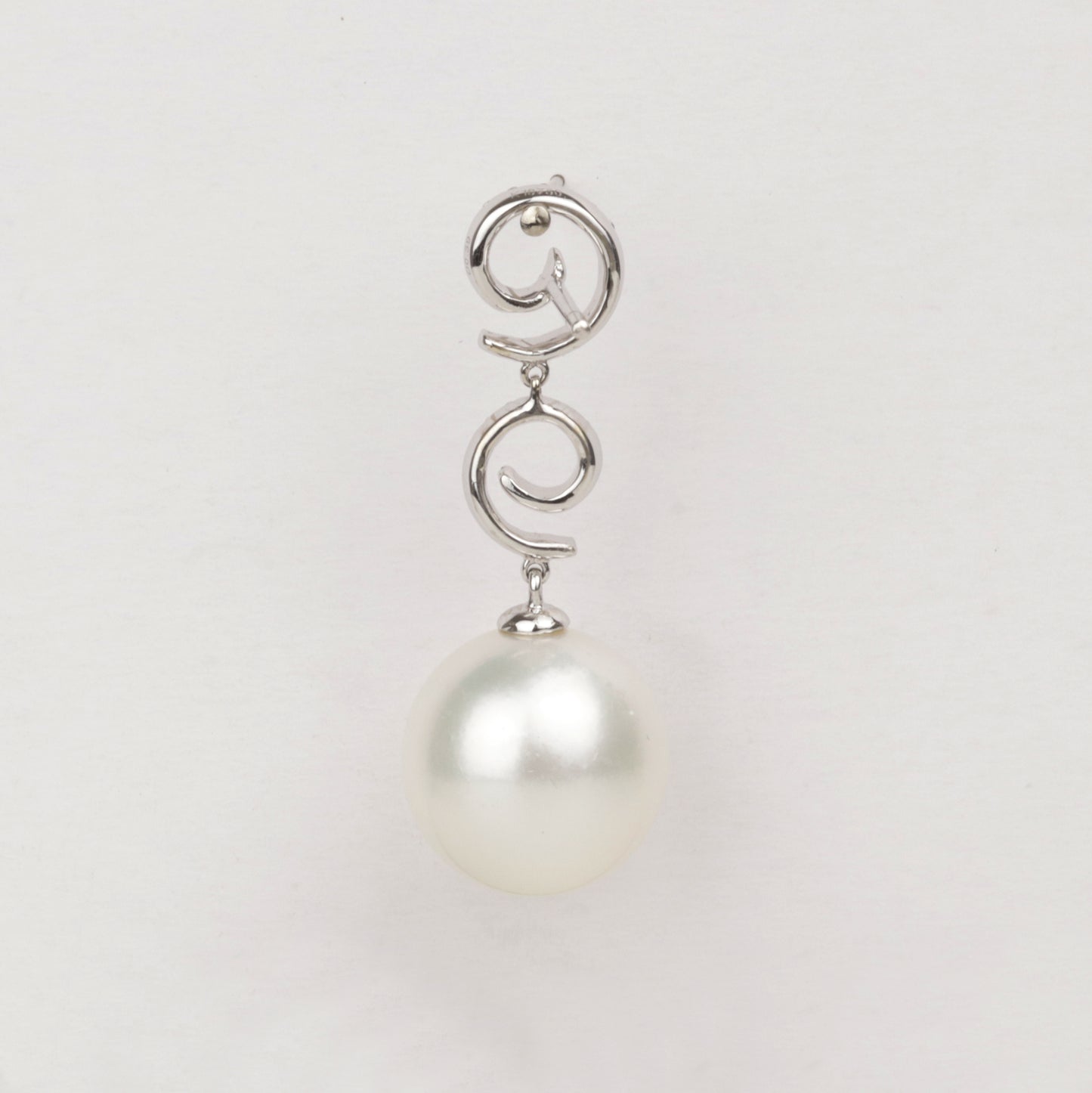 große Brillant Südsee Perlohrhänger l 750er Weißgold