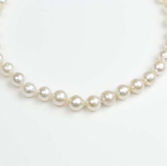Zuchtperl Südsee 10,0 - 12,0 mm weiß Collier aus Geschäftsauflösung Wechselschließe