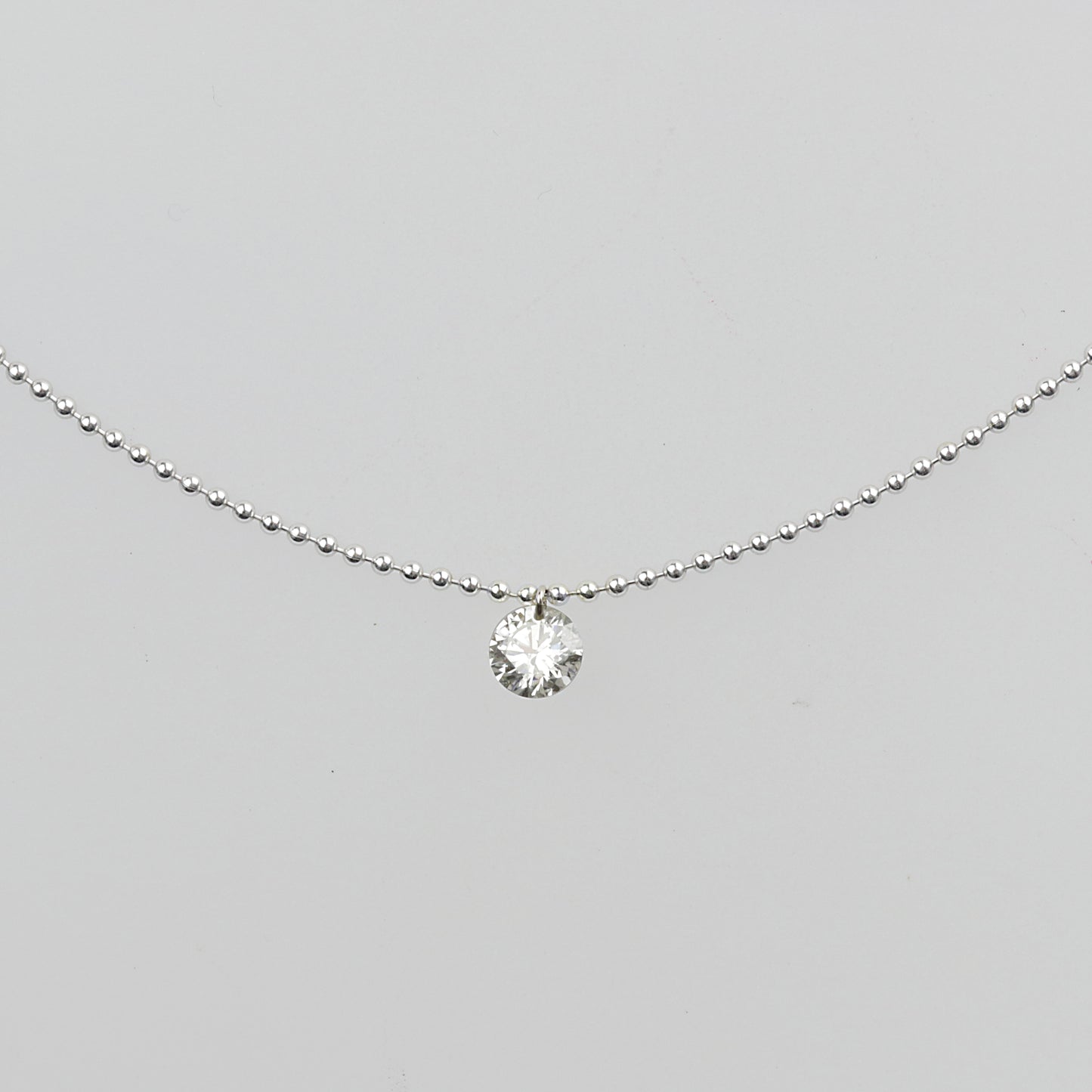 Brillant Solitär Collier 585er Weiß-Gold 0,39ct Brillanten neu und ungetragen