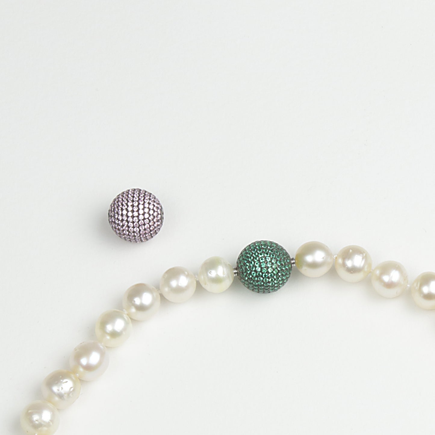 Zuchtperl Südsee 10,0 - 12,0 mm weiß Collier aus Geschäftsauflösung Wechselschließe