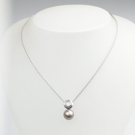 Tahiti Perlen Brillant | 750er Gold | Kette mit Anhänger