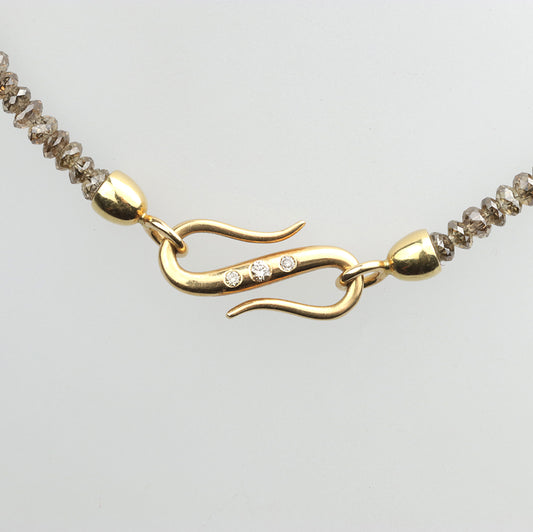 EDELSTEINKETTE | Diamant - Collier | facettiert | 44 cm | 750/-S-Hacken Schließe | aus Geschäftsauflösung