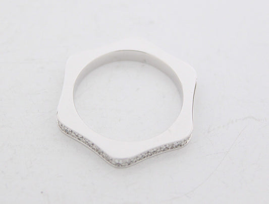 MONTBLANC Ring „4810 kleiner" gearbeitet aus 18Karat / 750er Weißgold Diamant