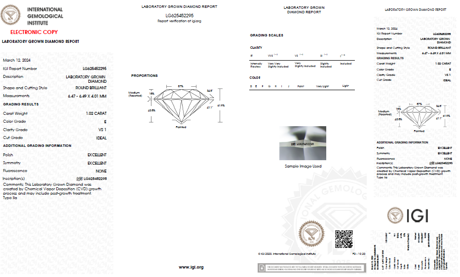 LAB-GROWN Diamant | 1,02 ct E-VS1 | mit IGI Expertise