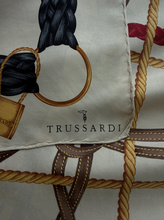 Trussardi Seidentuch "Riemen Gürtel" 85 cm x 85 cm