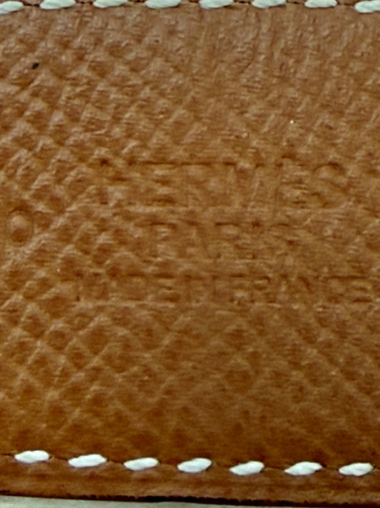 Hermès Gürtel Braun / Beige 100 cm x 3 cm