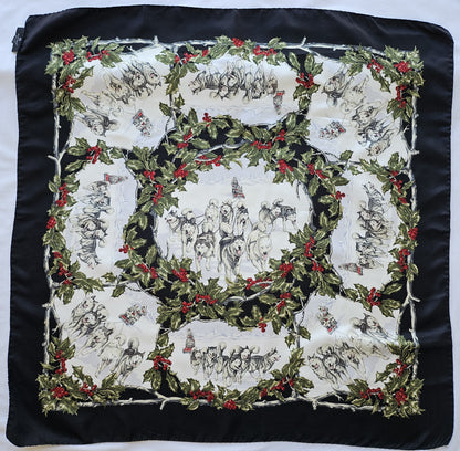 Aigner Seidentuch "Husky" schwarz/weiß  87x87 cm