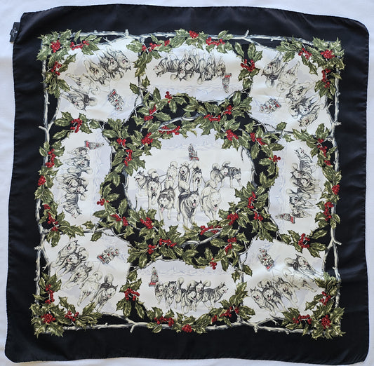 Aigner Seidentuch "Husky" schwarz/weiß  87x87 cm