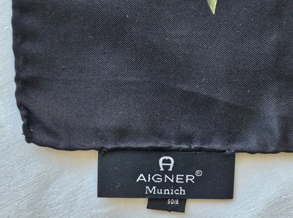 Aigner Seidentuch "Husky" schwarz/weiß  87x87 cm