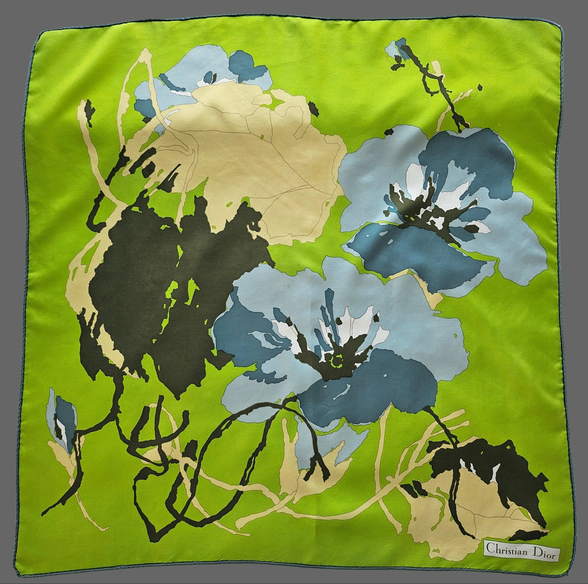 Christian Dior Seidentuch florales Motiv 74 cm x 75 cm