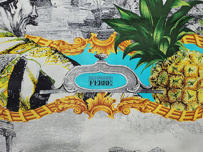 Gianfranco Ferre Seidentuch Motiv Tropical 85 cm x 85 cm