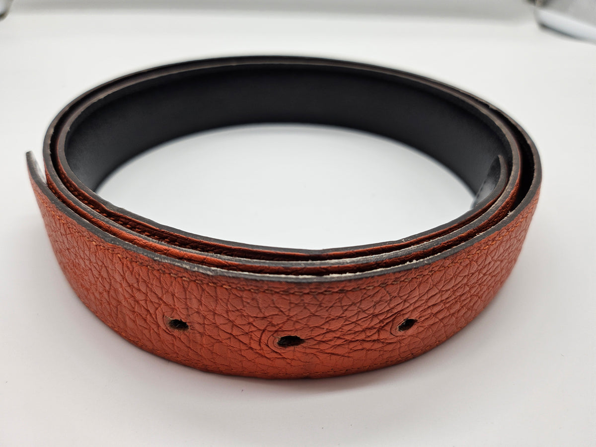 Hermès Gürtel Orange / Schwarz 95 cm x 3 cm