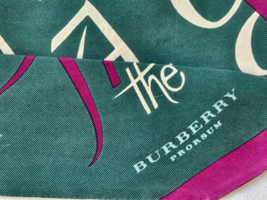 Krawatte Tuch Burberry Grün/Lila 86 cm x 6 cm