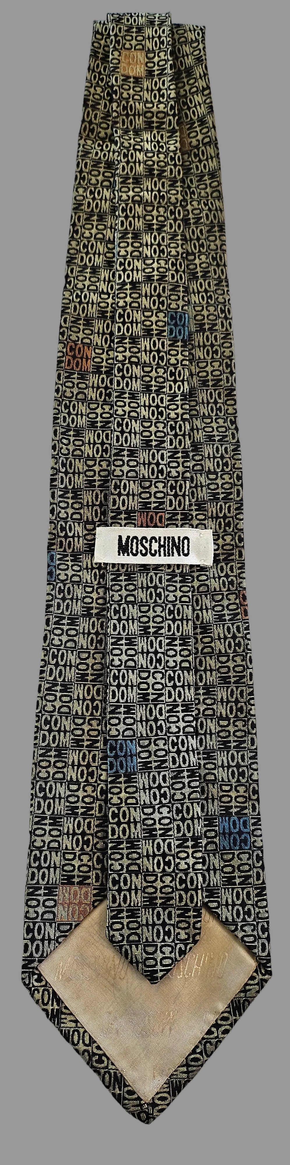 Krawatte Moschino Logoprint Seide