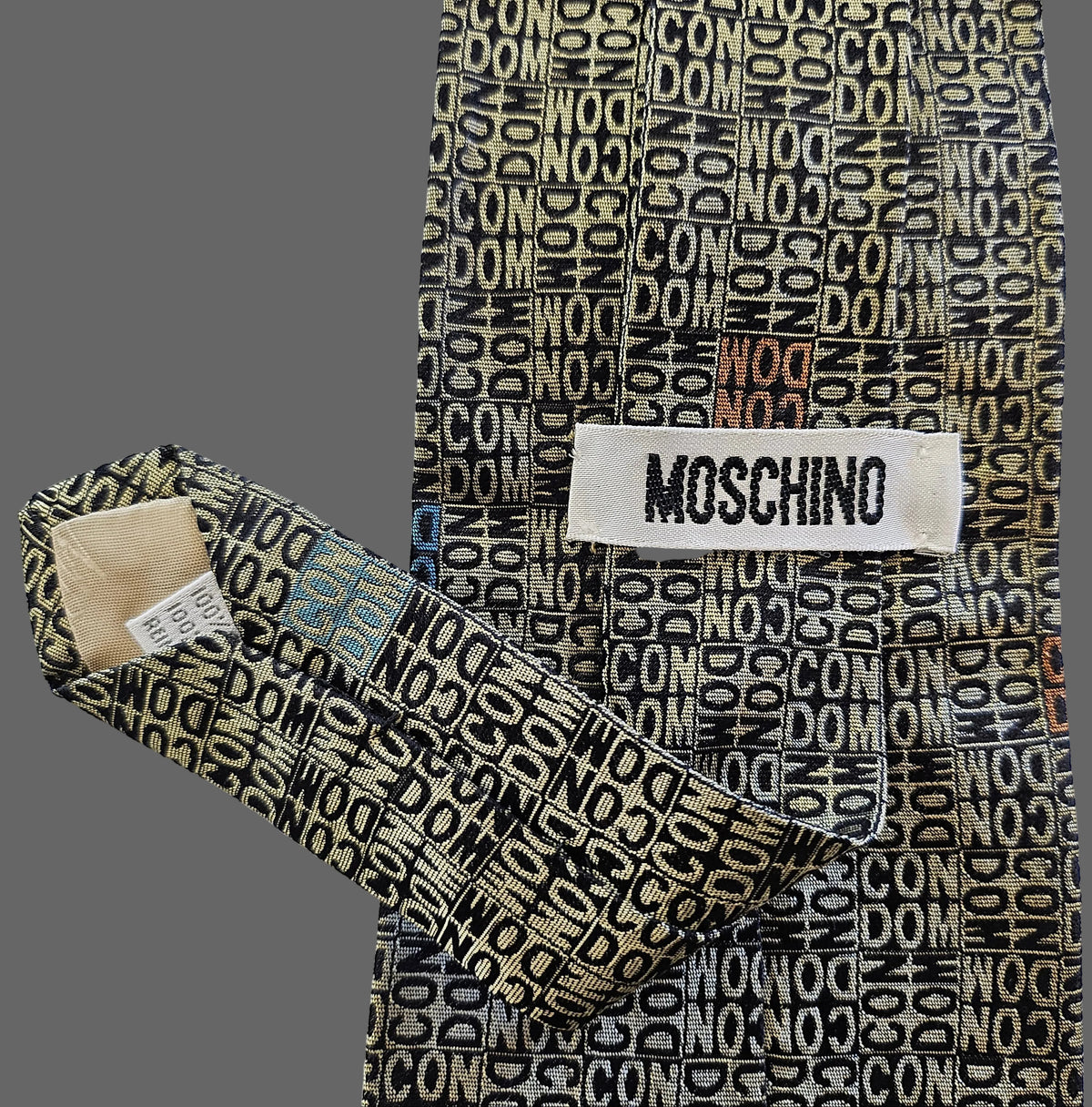 Krawatte Moschino Logoprint Seide