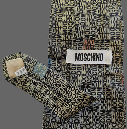 Krawatte Moschino Logoprint Seide