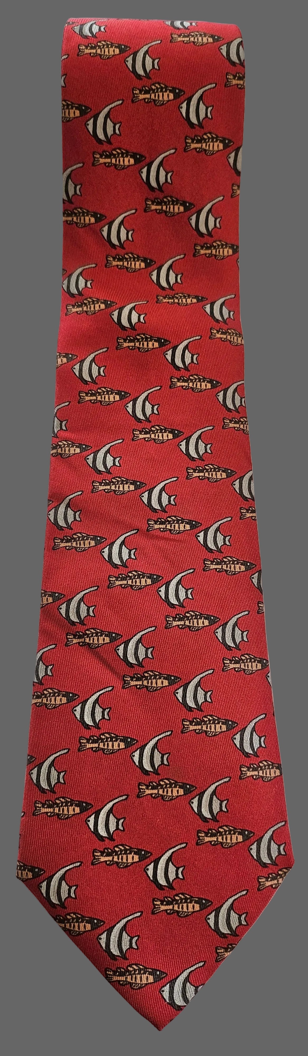 Krawatte Hermès Motiv Fische Reine Seide