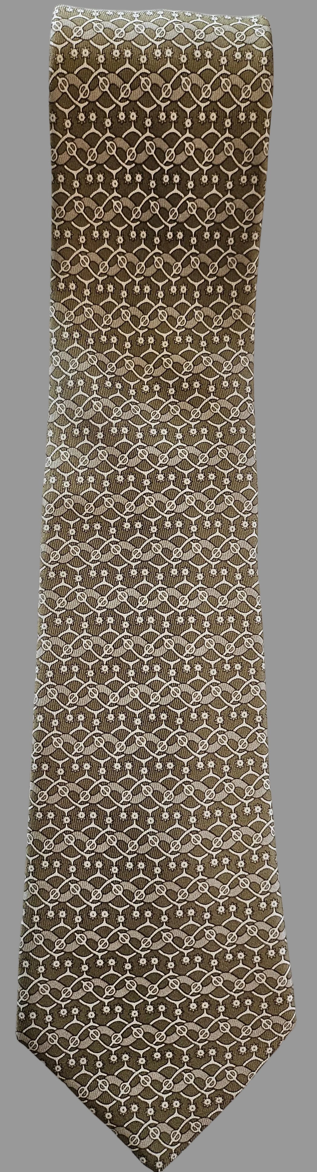 Krawatte Hermès Beige Reine Seide