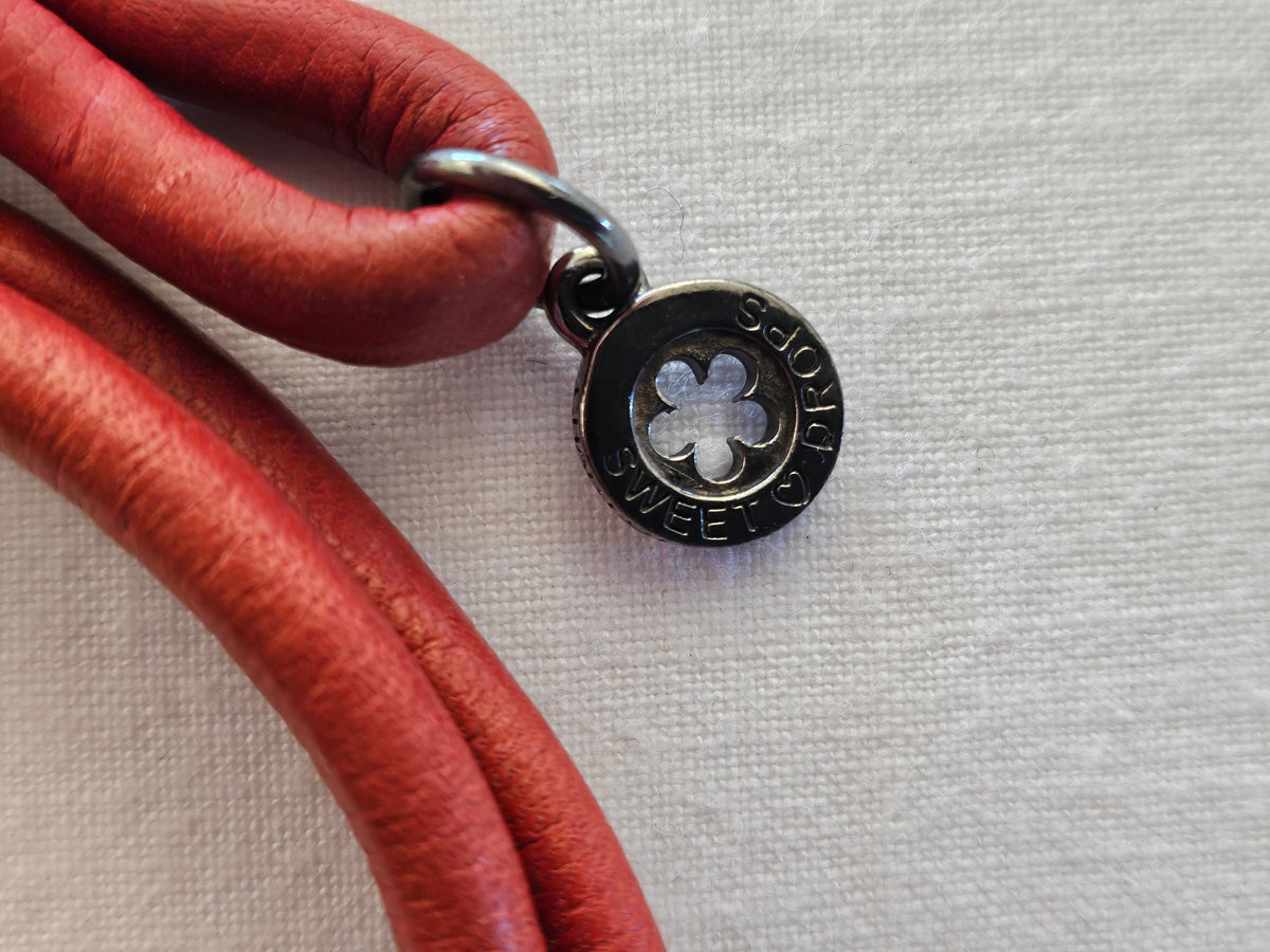 Ole Lyngaard Design Lederarmband Rot Größe-S