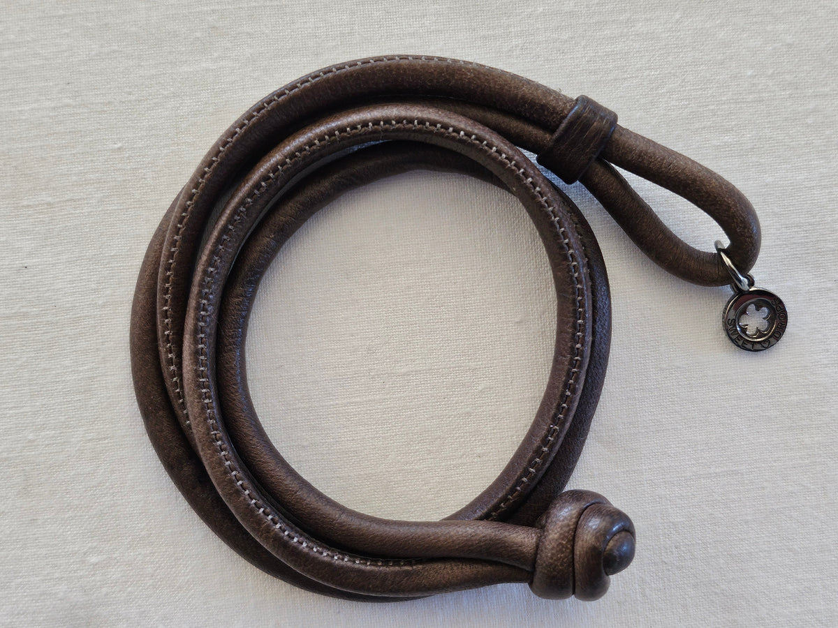 Ole Lyngaard Design Lederarmband Braungrau Größe-S