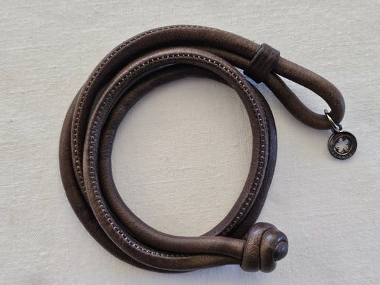 Ole Lyngaard Design Lederarmband Braungrau Größe-S
