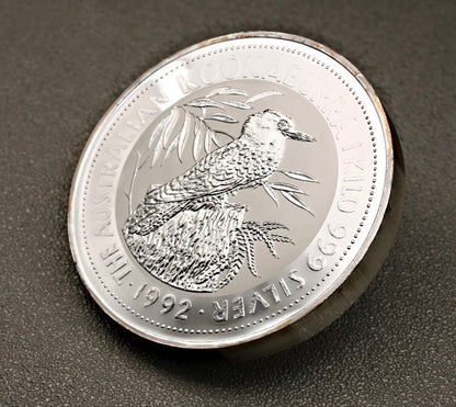 1 Kilo 999 Silber Kookaburra Münze 1992 Elisabeth II Australia