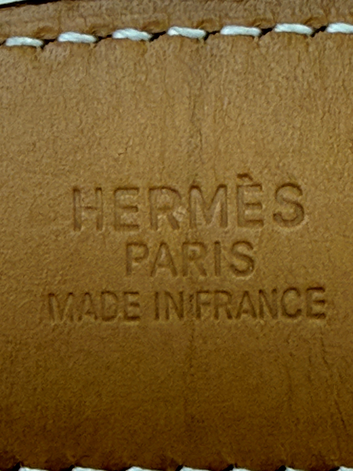 Hermès Gürtel Braun / Beige 75 cm x 3 cm