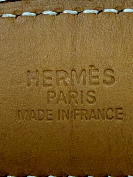 Hermès Gürtel Braun / Beige 75 cm x 3 cm