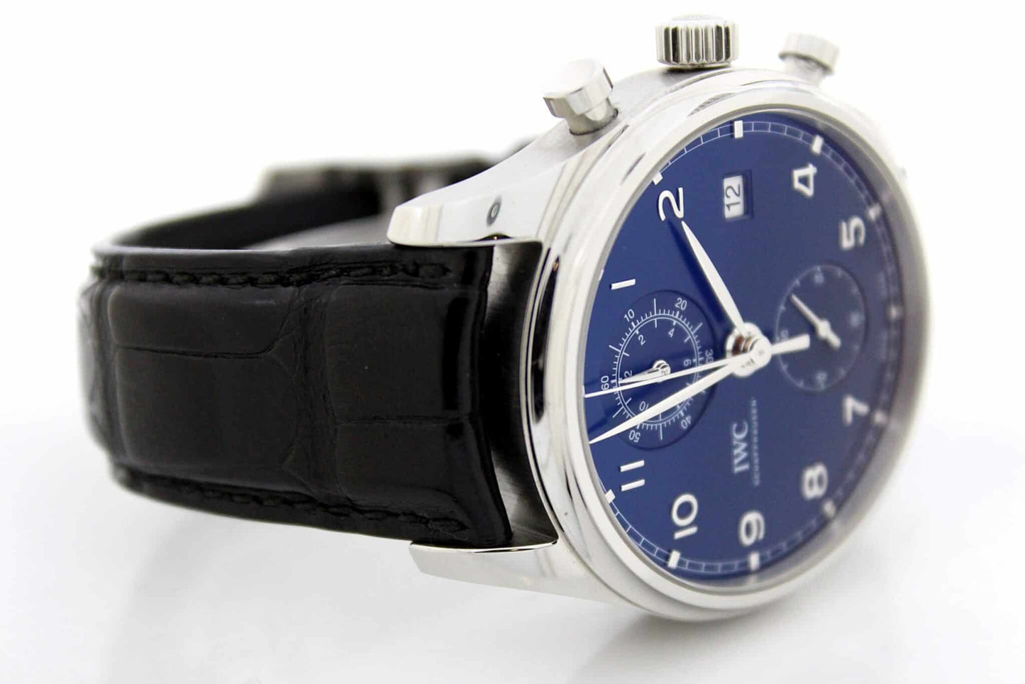 IWC Portugieser Flyback Stahl Herren Uhr Ref.IW390303 Box Papiere Chronograph