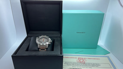 Tiffany & Co. Mark T-57. Ref.401409150 Box Papiere Chronograph Automatik Stahl