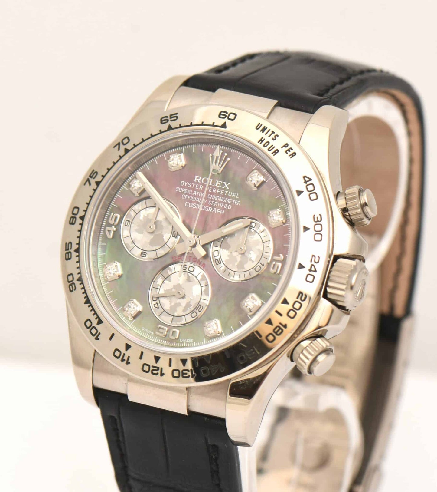 Rolex Daytona Gold Diamant Perlmutt Uhr Box Papiere 116519 LC100