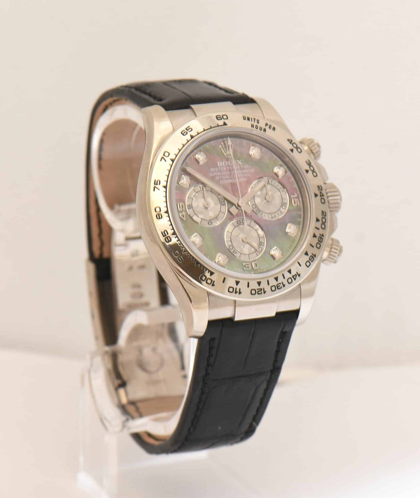 Rolex Daytona Gold Diamant Perlmutt Uhr Box Papiere 116519 LC100