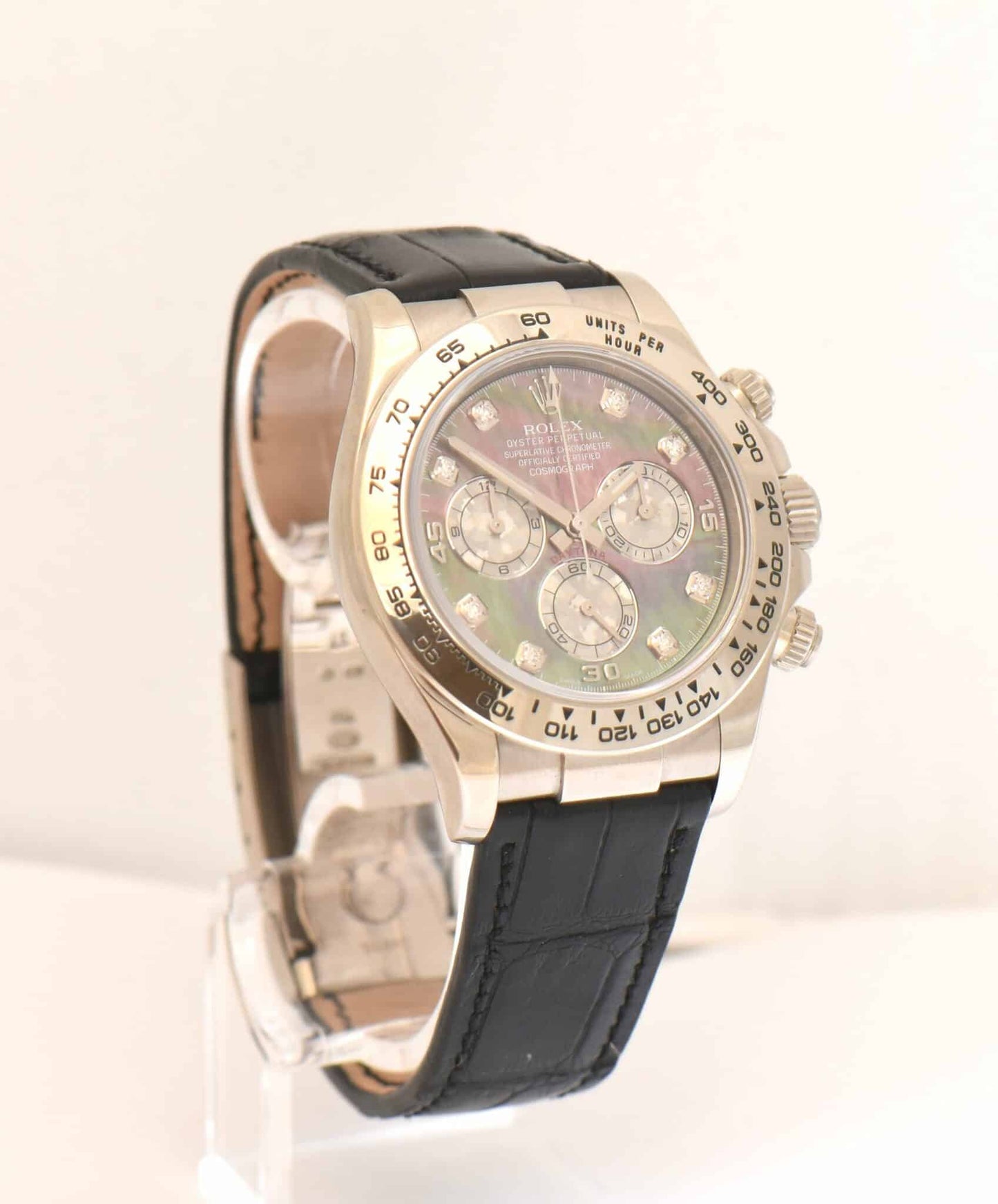 Rolex Daytona Gold Diamant Perlmutt Uhr Box Papiere 116519 LC100