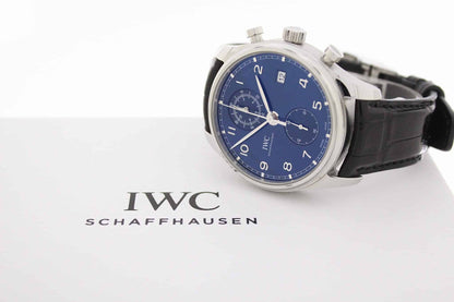 IWC Portugieser Flyback Stahl Herren Uhr Ref.IW390303 Box Papiere Chronograph