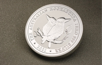 1 Kilo 999 Silber Kookaburra Münze 2001 Silver  Elisabeth II Australia