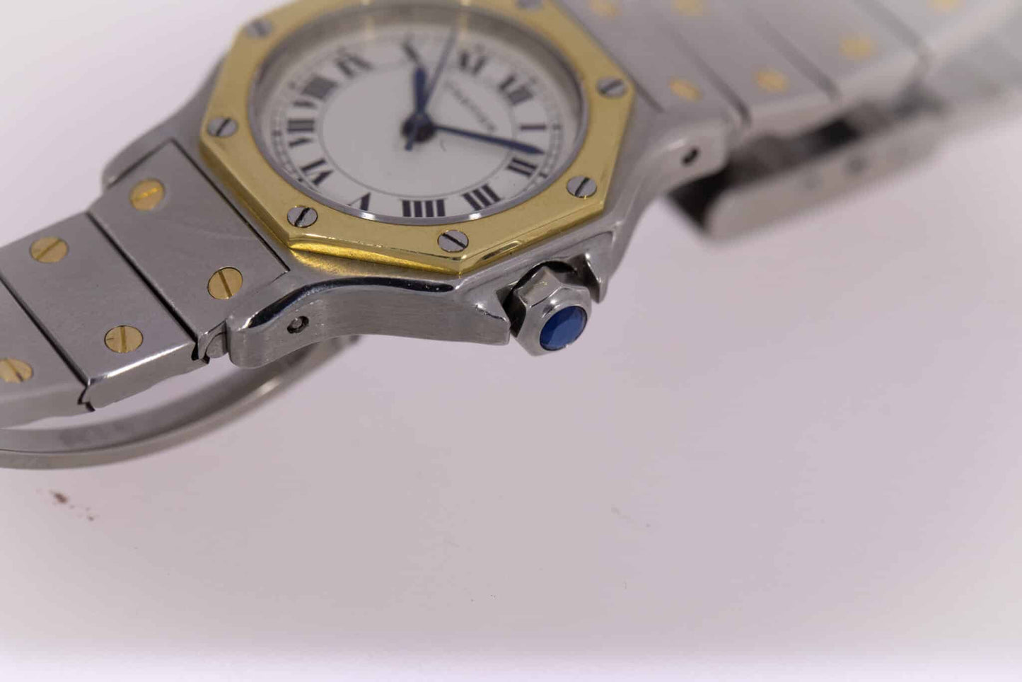 Cartier Santos Oktagon Stahl/Gold Automatik Damen Uhr Ref.0907