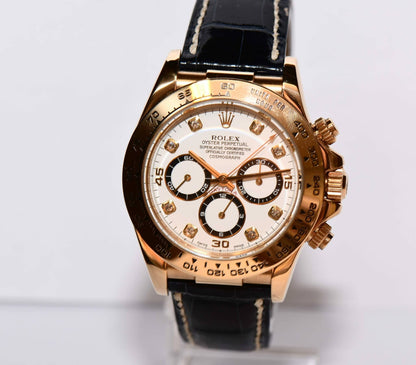 Rolex Daytona Zenith Gelb Gold Lederband Box Papiere 1997