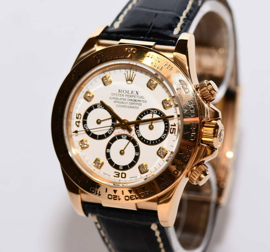 Rolex Daytona Zenith Gelb Gold Lederband Box Papiere 1997