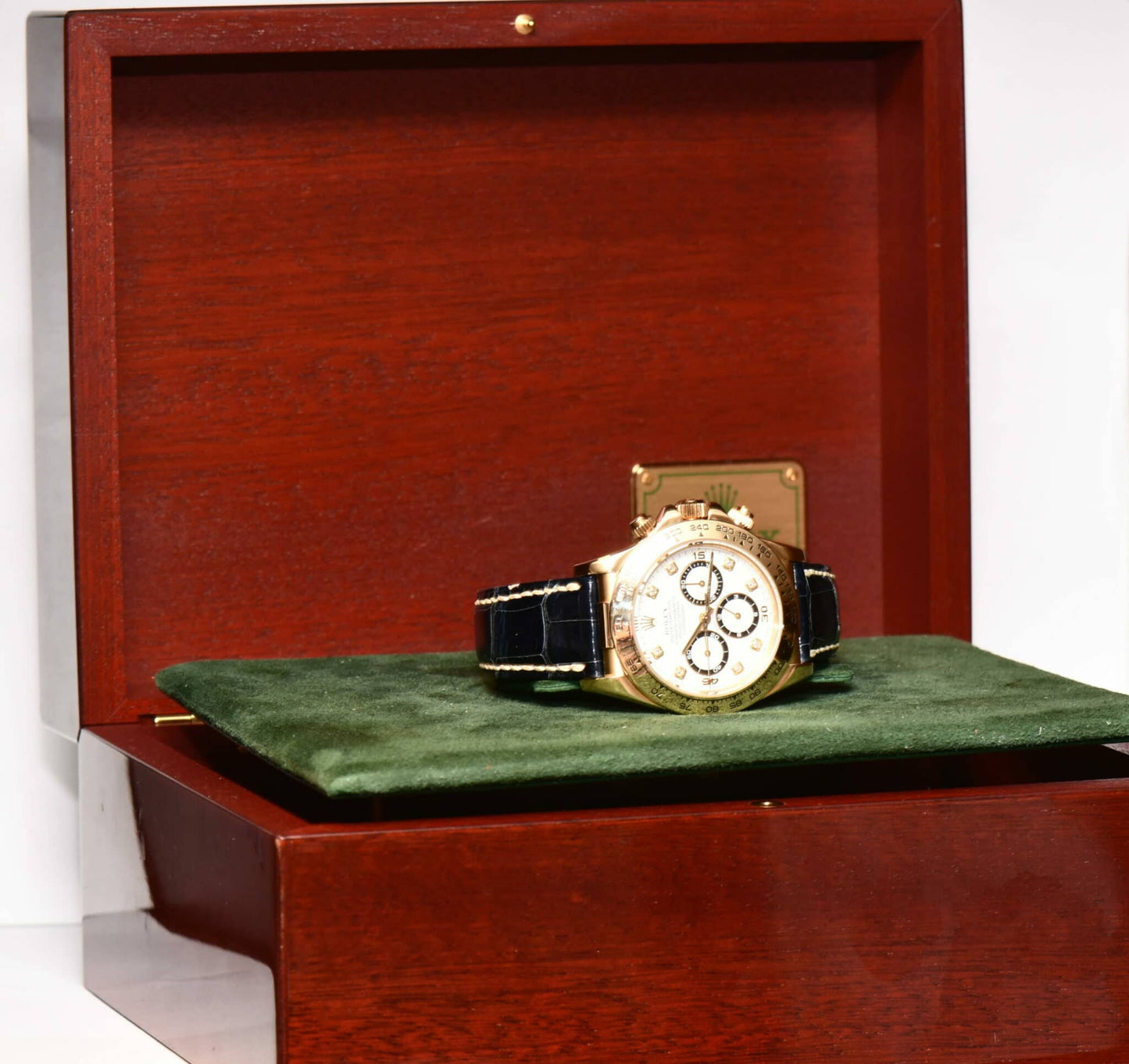 Rolex Daytona Zenith Gelb Gold Lederband Box Papiere 1997