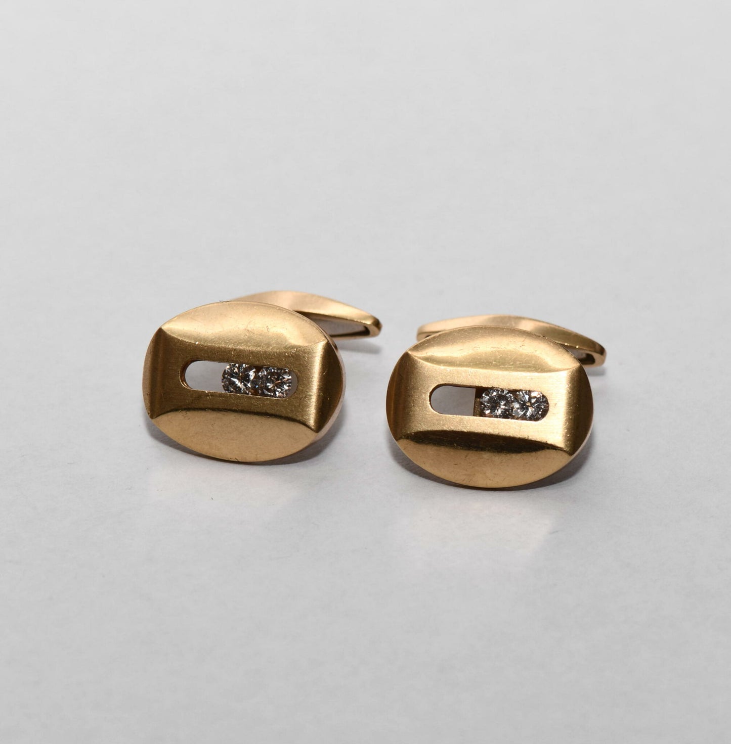 große elegante 750er Gold 0,40ct Brillant Manschettenknöpfe